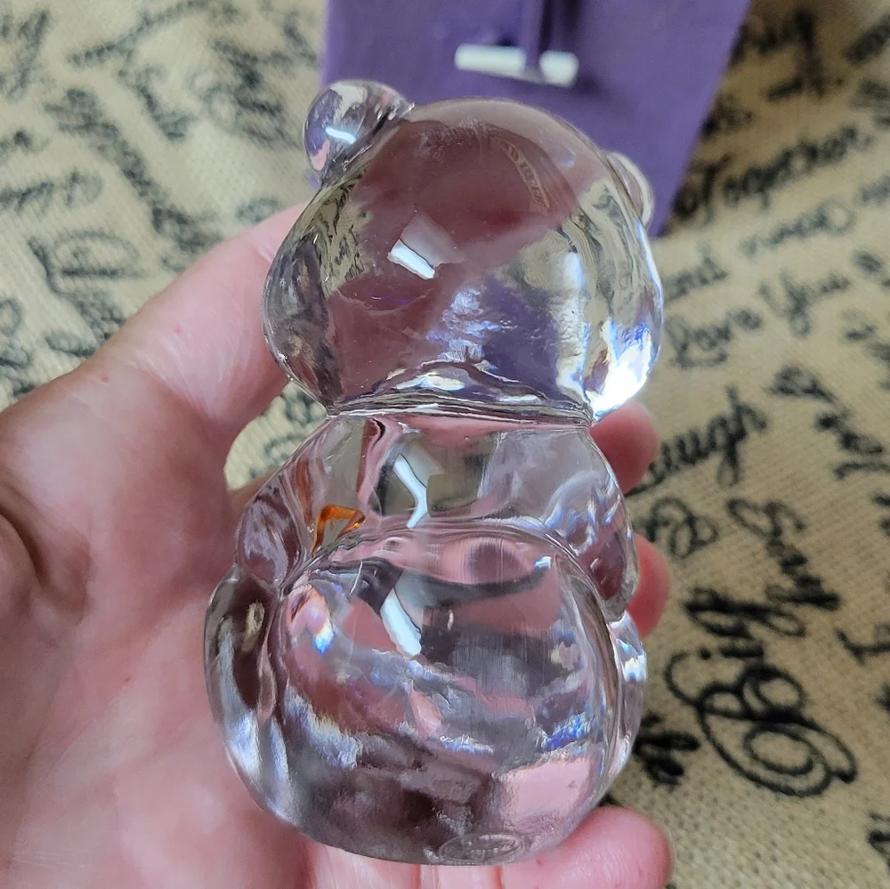 Vintage Fenton November Topaz birthstone crystal bear comes with box - Picture 4 of 9